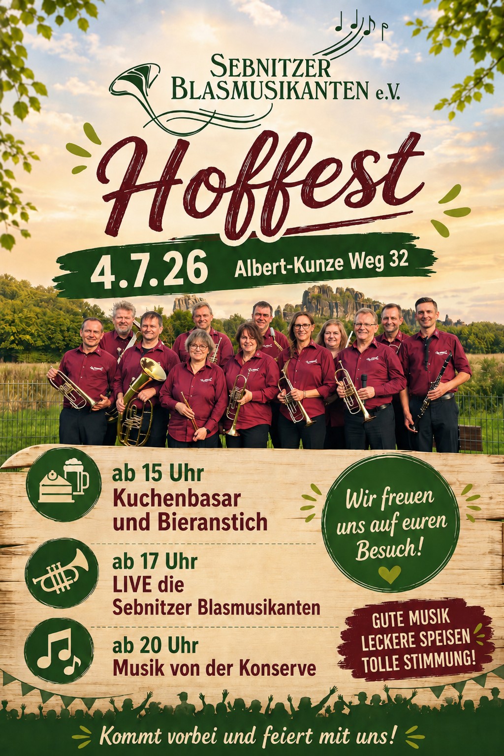 Hoffest Sebn Blasmusikanten
