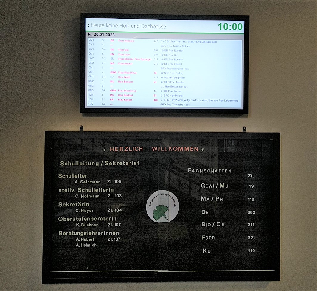 Info Display Gymnasium