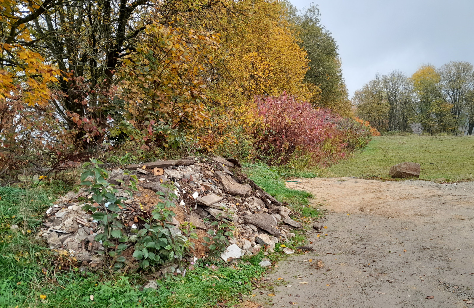 Müllablagerungen Parkplatz Skiheim