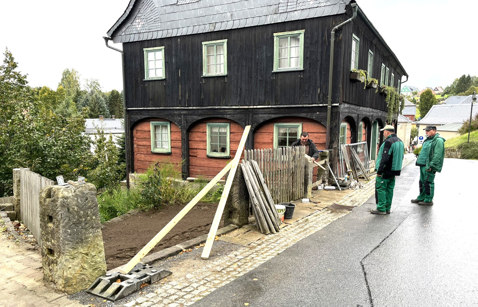Sandsteinsäulen Waldarbeiterstube