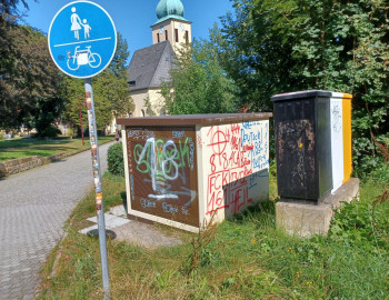 Schmierereien E-Haus Gymn