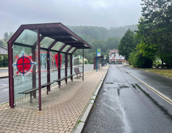 Bushäuschen Graffiti